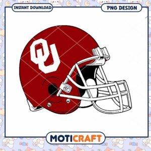 Oklahoma Sooners Football Helmet PNG Instant Download