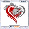 Ohio State Heart Football PNG Instant Download Design