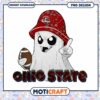 Ohio State Ghost Halloween Football PNG Design Download