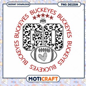 Ohio State Buckeyes Leopard Print PNG Design Download