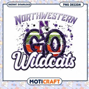 Northwestern Wildcats Go Team Spirit PNG Design Download