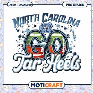 North Carolina Go Tar Heels PNG Digital Download Graphic