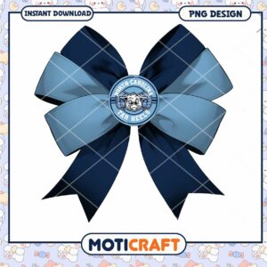 North Carolina Tar Heels Bow PNG Instant Download Design