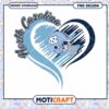 North Carolina Football Heart PNG Design for Download
