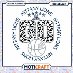 Nittany Lions Basketball PNG Design Instant Download Art