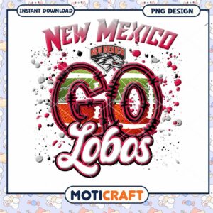New Mexico Lobos Vintage PNG Design Instant Download