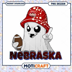 Nebraska Ghost Football PNG Digital Download Design