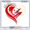Nebraska Heart Football Helmet PNG Instant Download Design
