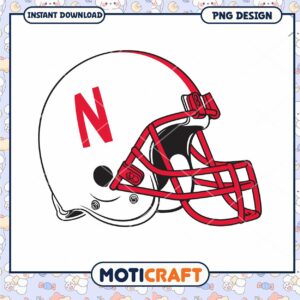 Nebraska Football Helmet PNG Graphic Instant Download