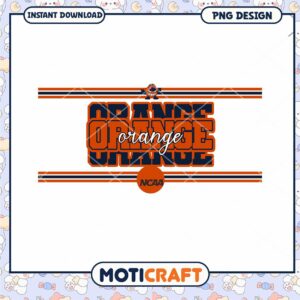 NCAA Orange Design Instant Download PNG Format Art