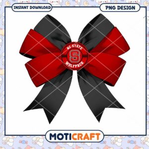 NC State Wolfpack Bow PNG Instant Download Design