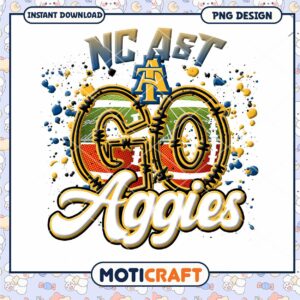 NC A&T Go Aggies PNG Design Instant Download Art