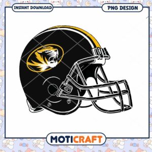 Mizzou Tigers Football Helmet PNG Instant Download Design