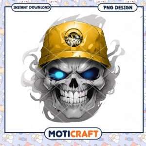 Missouri Tigers Skull Design PNG Instant Download Art