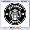 Missouri Tigers Starbucks Style PNG Digital Download Art