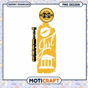 Missouri Tigers Girl PNG Design for Instant Download