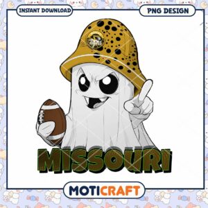 Missouri Tigers Ghost with Football PNG Instant Download