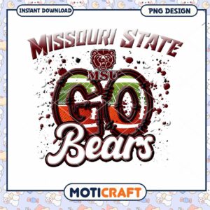 Missouri State Bears Go MSU Sports Team PNG Design