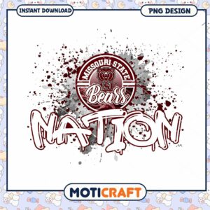 Missouri State Bears Nation PNG Instant Download Design