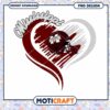 Mississippi State Football Heart Design PNG Download