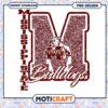 Mississippi State Bulldogs Glitter Monogram PNG Design