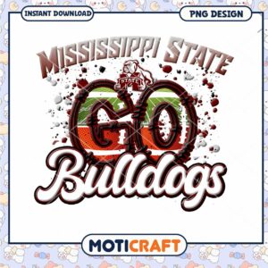Mississippi State Bulldogs Go Team Spirit PNG Design
