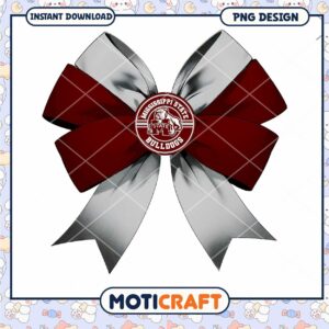 Mississippi State Bulldogs Bow PNG Instant Download Design
