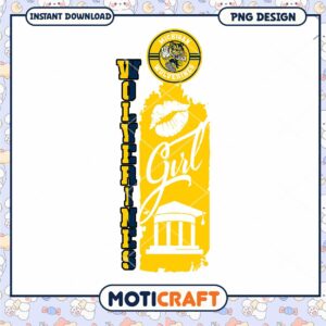 Michigan Wolverines Girl PNG Design Instant Download