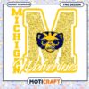 Michigan Wolverines Glitter M PNG Instant Download Design