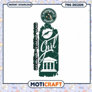 Michigan State Spartans Girl PNG Design Instant Download