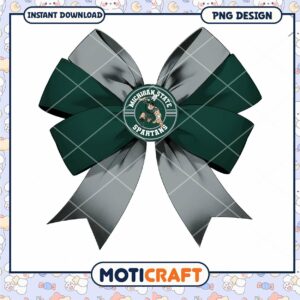 Michigan State Spartans Bow PNG Instant Download Design