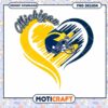 Michigan Heart Football Helmet PNG Design Download