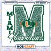 Miami Hurricanes PNG Design Glitter M Logo Download
