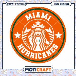 Miami Hurricanes PNG Design Instant Download Graphic Art