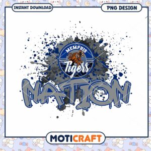 Memphis Tigers Nation PNG Design for Instant Download