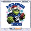 Memphis Tigers Grinch Christmas Football PNG Design