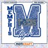 Memphis Tigers Glitter Letter M PNG Design Download
