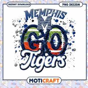 Memphis Tigers Go Team Spirit PNG Instant Download Design