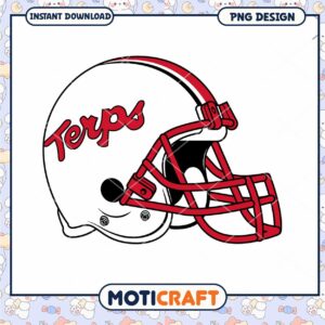 Maryland Terrapins Football Helmet PNG Instant Download