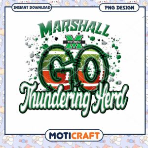 Marshall Go Thundering Herd PNG Downloadable Design