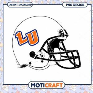 LU Football Helmet PNG Design for Instant Download