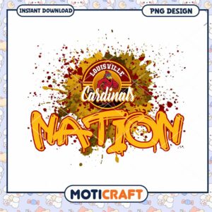 Louisville Cardinals Nation PNG Graphic Instant Download