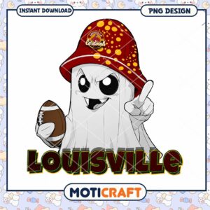 Louisville Cardinals Ghost PNG Design Instant Download