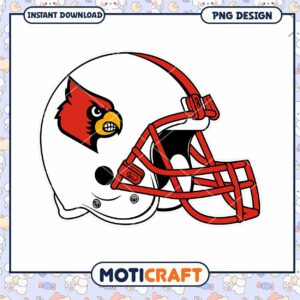 Louisville Cardinals Football Helmet PNG Download Design