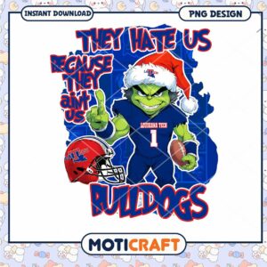 Louisiana Tech Bulldogs PNG Design Instant Download Art
