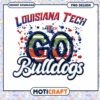 Louisiana Tech Bulldogs Go Team Spirit PNG Design Download