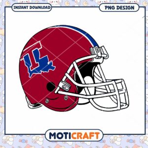 Louisiana Tech Bulldogs Football Helmet PNG Design Download
