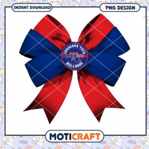Louisiana Tech Bulldogs Bow PNG Instant Download Art
