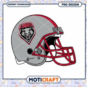 Lobos Football Helmet PNG Instant Download Design File