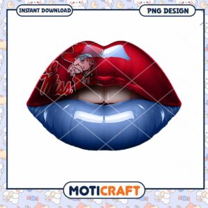 Lips Design PNG for Fans of Ole Miss University Art